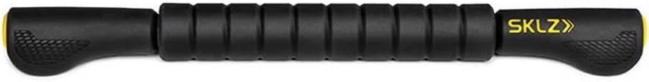 SKLZ black and yellow handheld massage roller bar